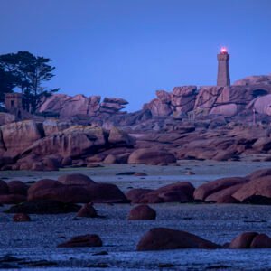 Granite rose dans le bleue
