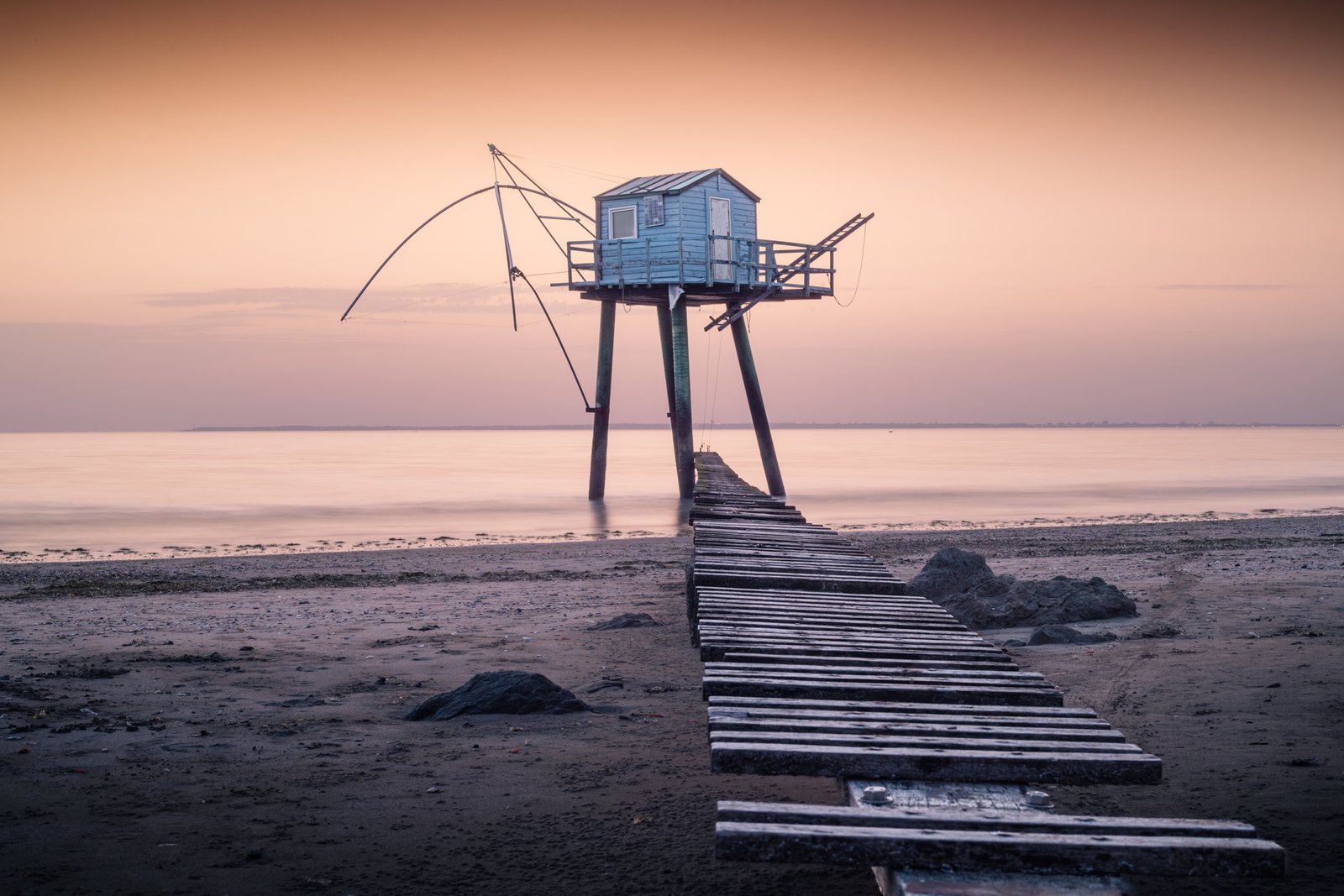 Passerelle vers le soir